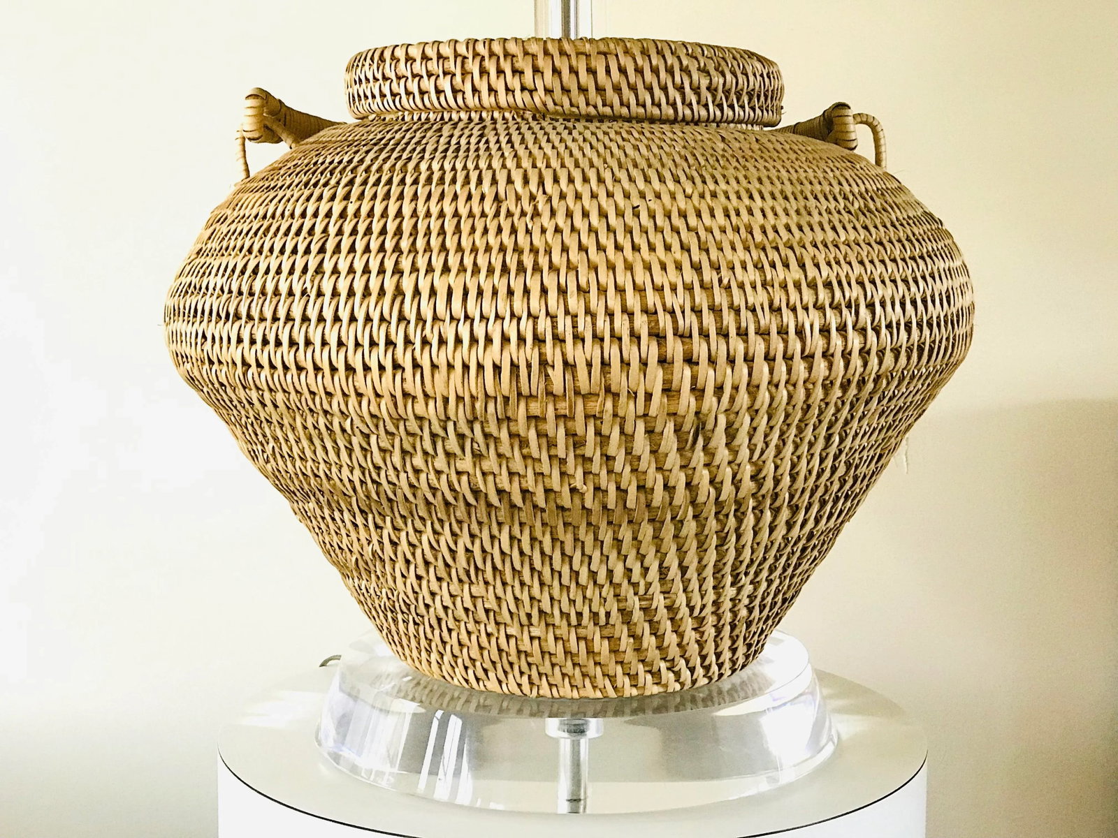 1980's Steve Chase Basket Lamp - 4
