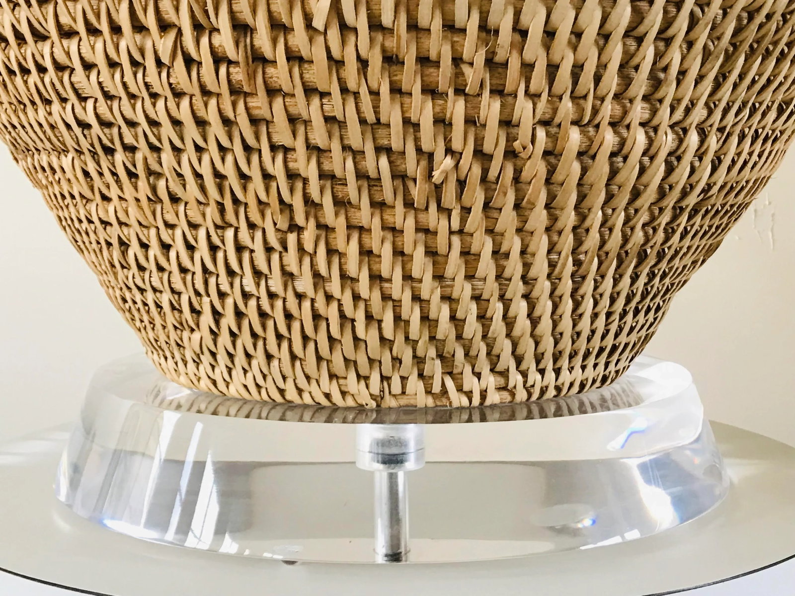 1980's Steve Chase Basket Lamp - 8