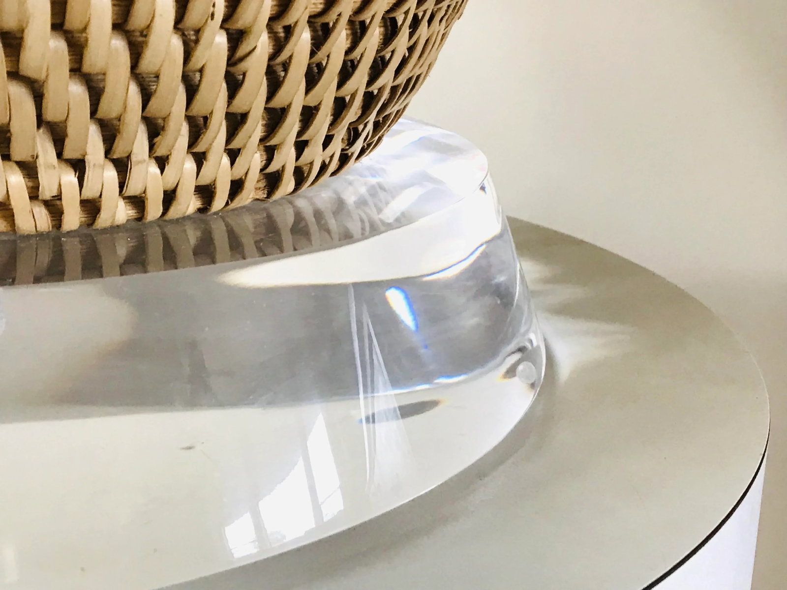 1980's Steve Chase Basket Lamp - 9