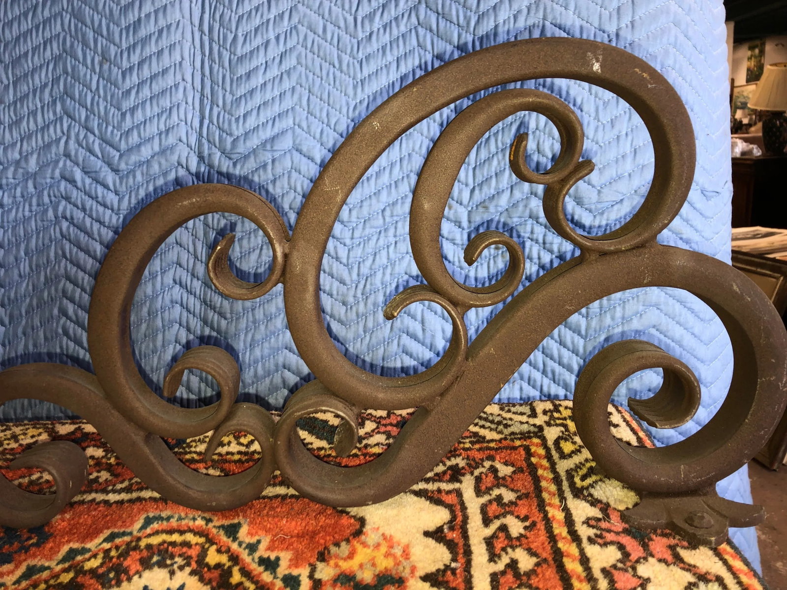 Early 20th Century Wrought Iron Fireplace Front - 4