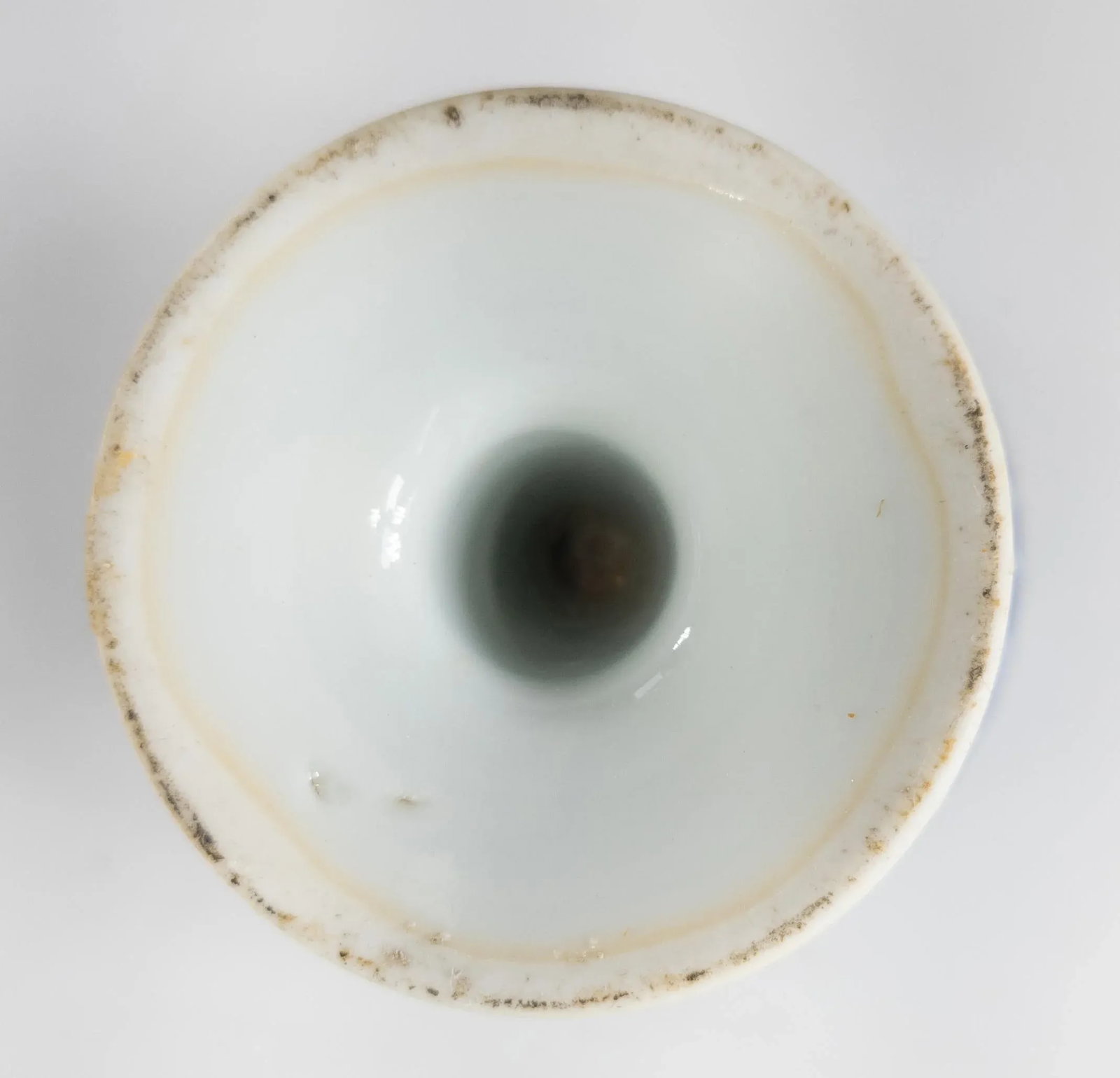 19th Century Chinese Blue and White Dragon Stemcup as Is - 12