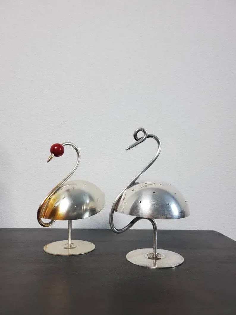 Vintage Napier American Art Deco Moderne Swan Barware - 3