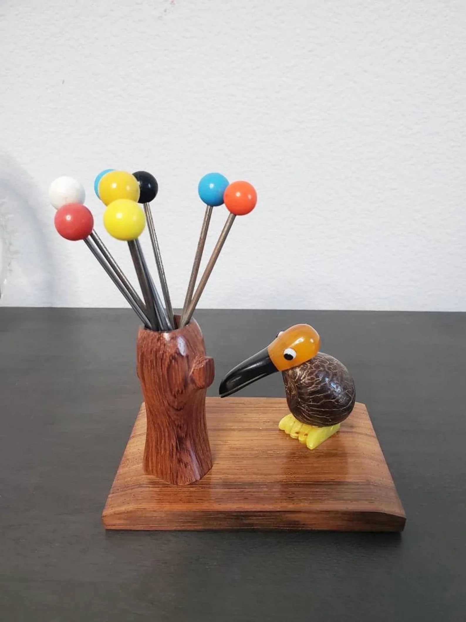 French Art Deco Bird Mounted Cocktail Stick Holder - 11