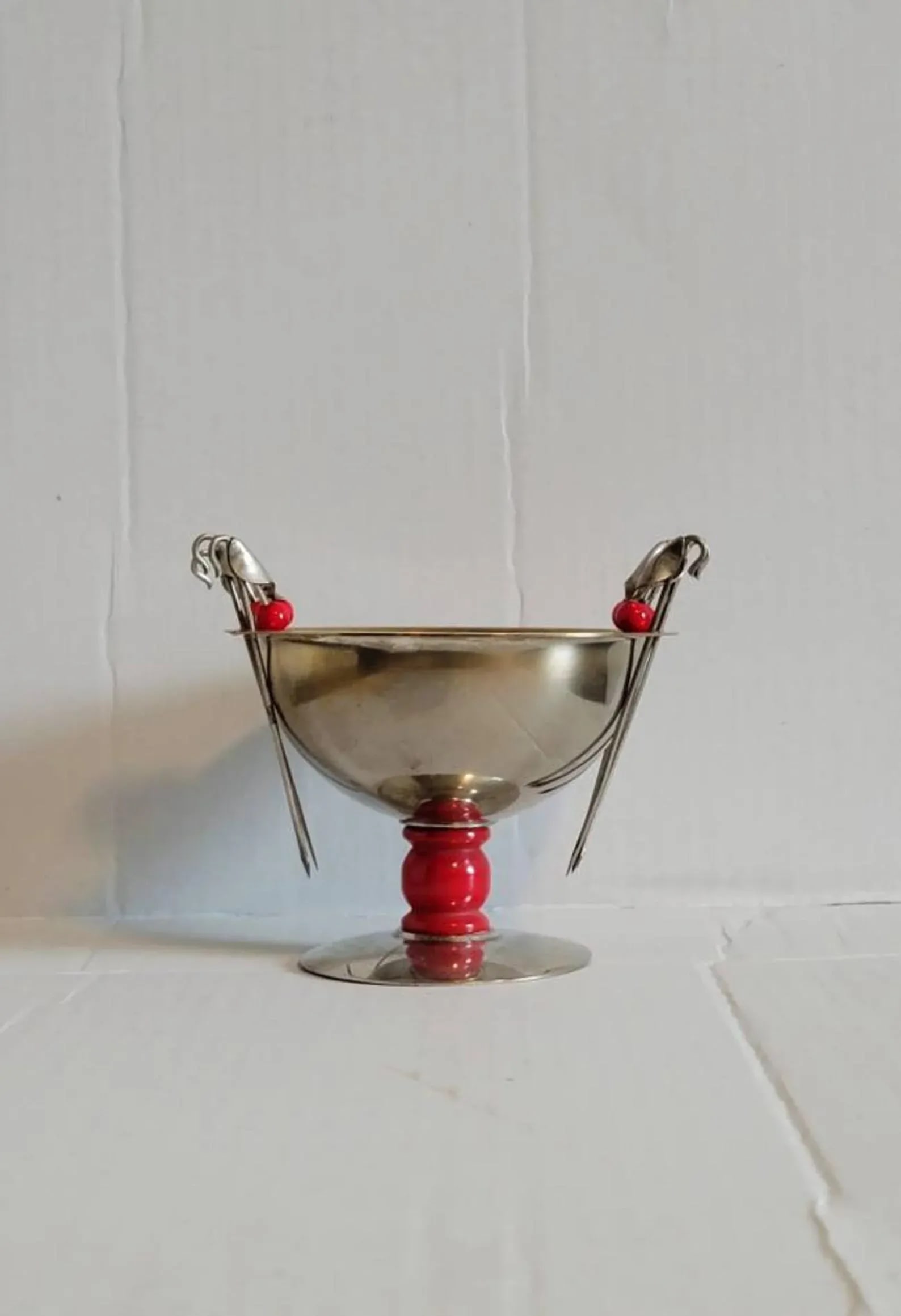 Napier American Art Deco Cocktail Sticks & Olive Bowl - 11