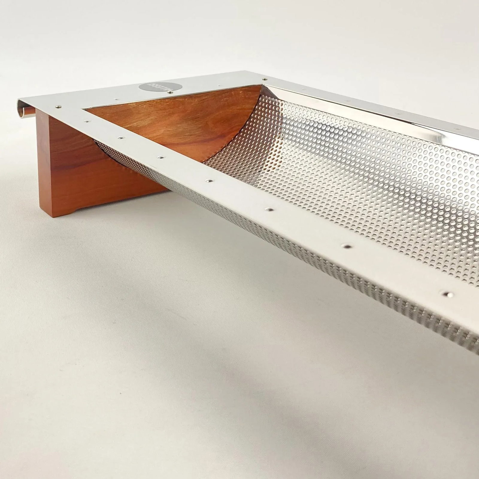 Michael Graves for Alessi Perforated Metal and Pear Wood Bread/Fruit Basket - 10