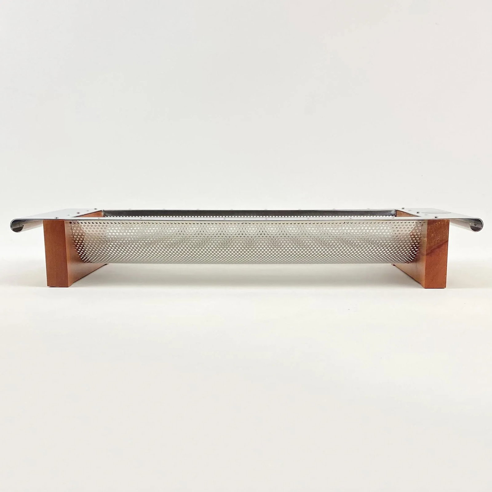 Michael Graves for Alessi Perforated Metal and Pear Wood Bread/Fruit Basket - 6