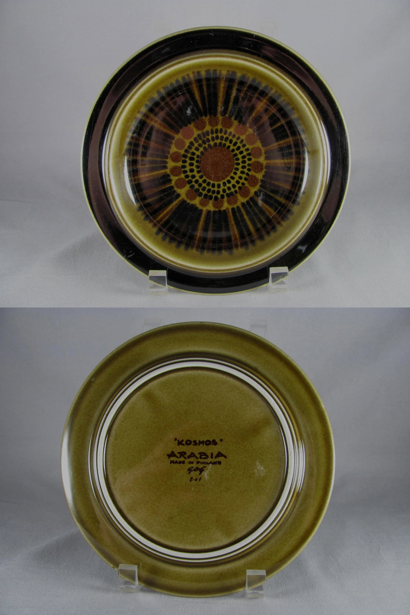 1960s Arabia of Finland Kosmos Handpainted Service for 4 Dinnerware - 24 Piece Set - 7