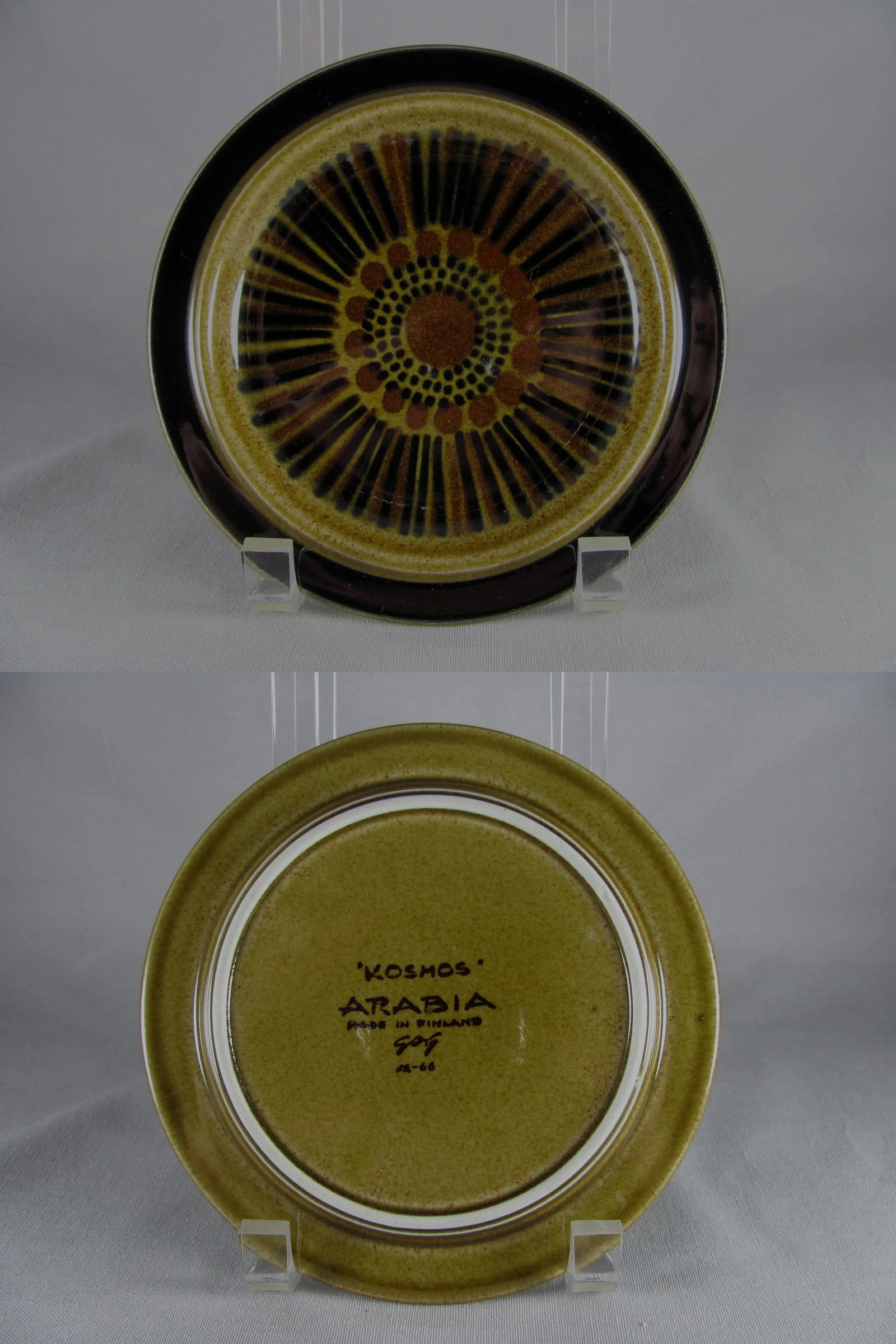 1960s Arabia of Finland Kosmos Handpainted Service for 4 Dinnerware - 24 Piece Set - 8
