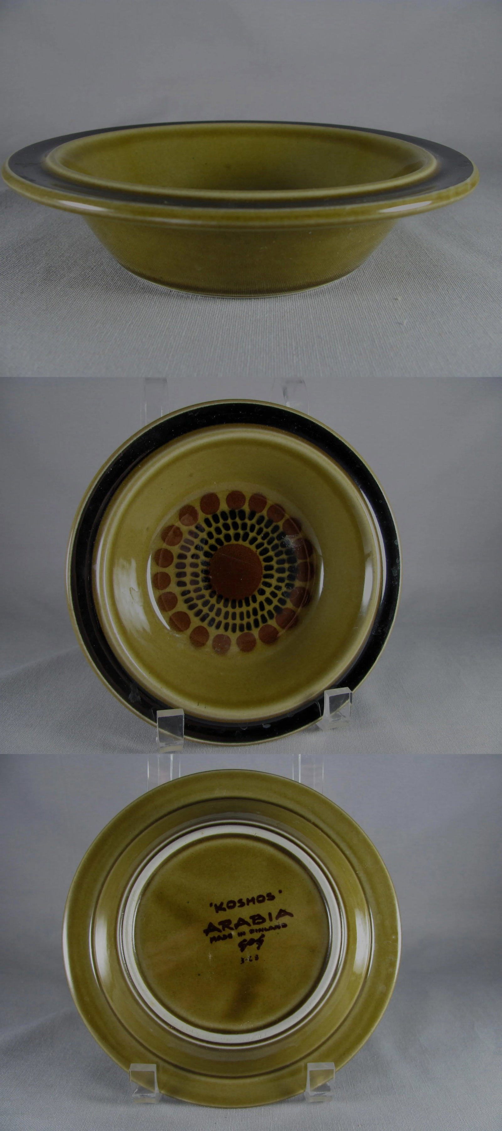 1960s Arabia of Finland Kosmos Handpainted Service for 4 Dinnerware - 24 Piece Set - 9