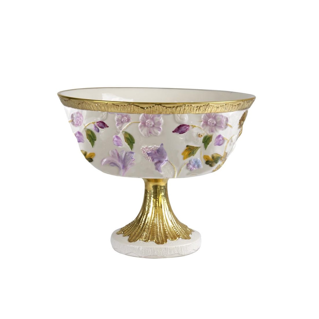 Contemporary Villari Home Couture Taormina Fruit Stand Multicolor Gold - 3