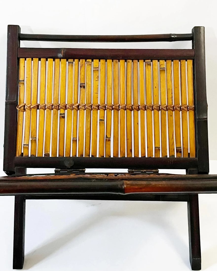 Vintage Bamboo Magazine Rack - 5