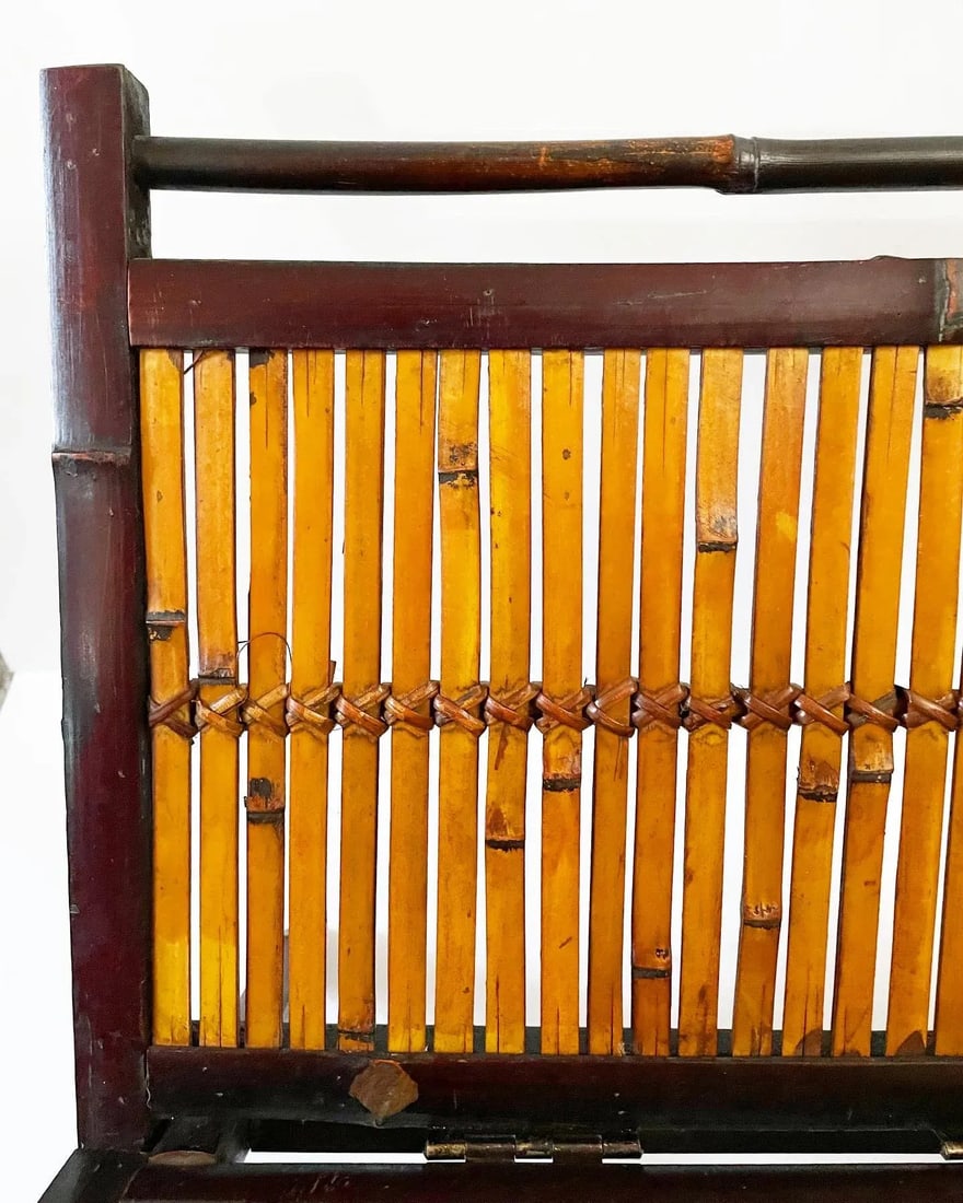 Vintage Bamboo Magazine Rack - 7