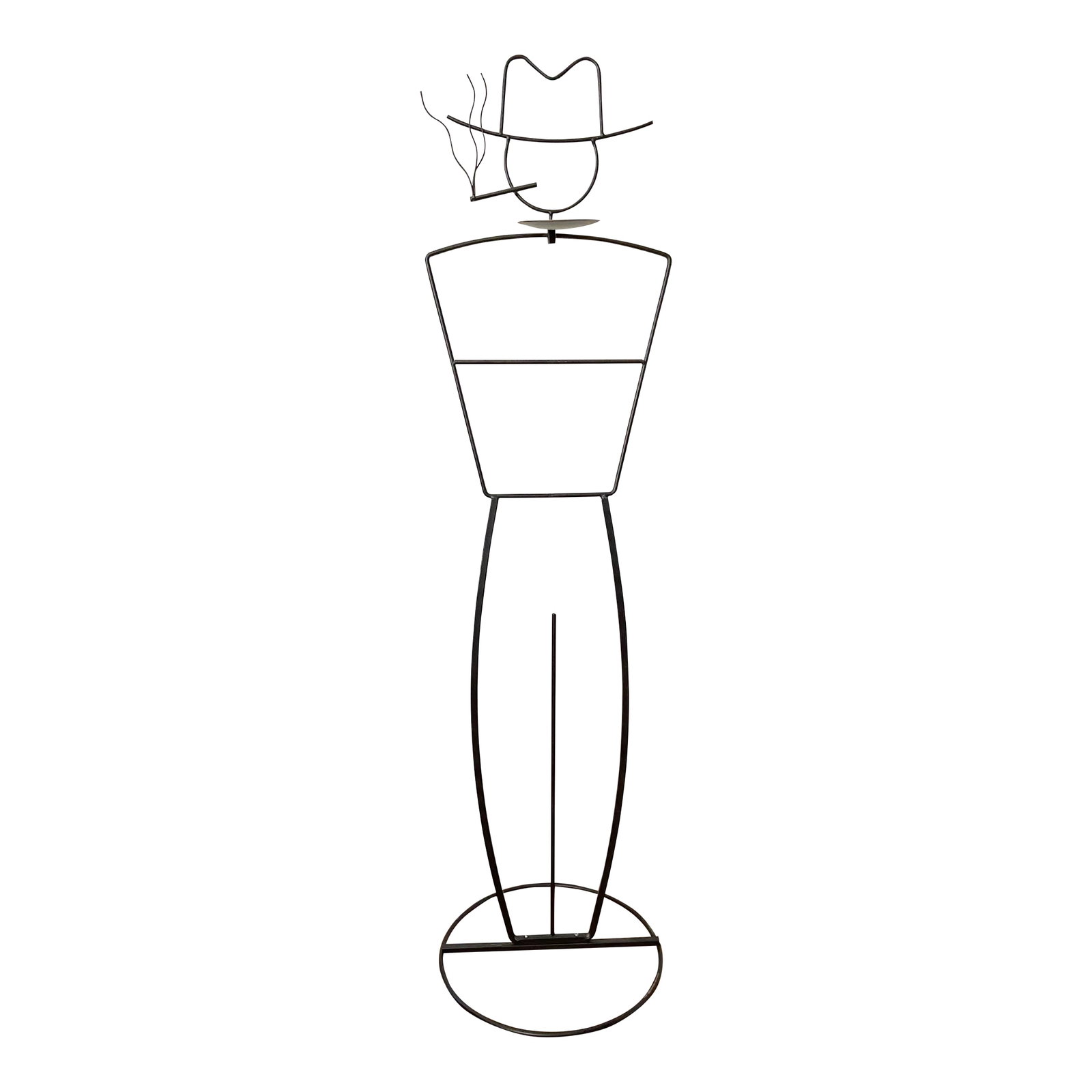Vintage Smoking Man Valet: This valet is in great vintage condition. May function as a valet or a piece of art. Also it could use by the pool for your towels or in the bathroom. Condition: Alterations: Original Condition