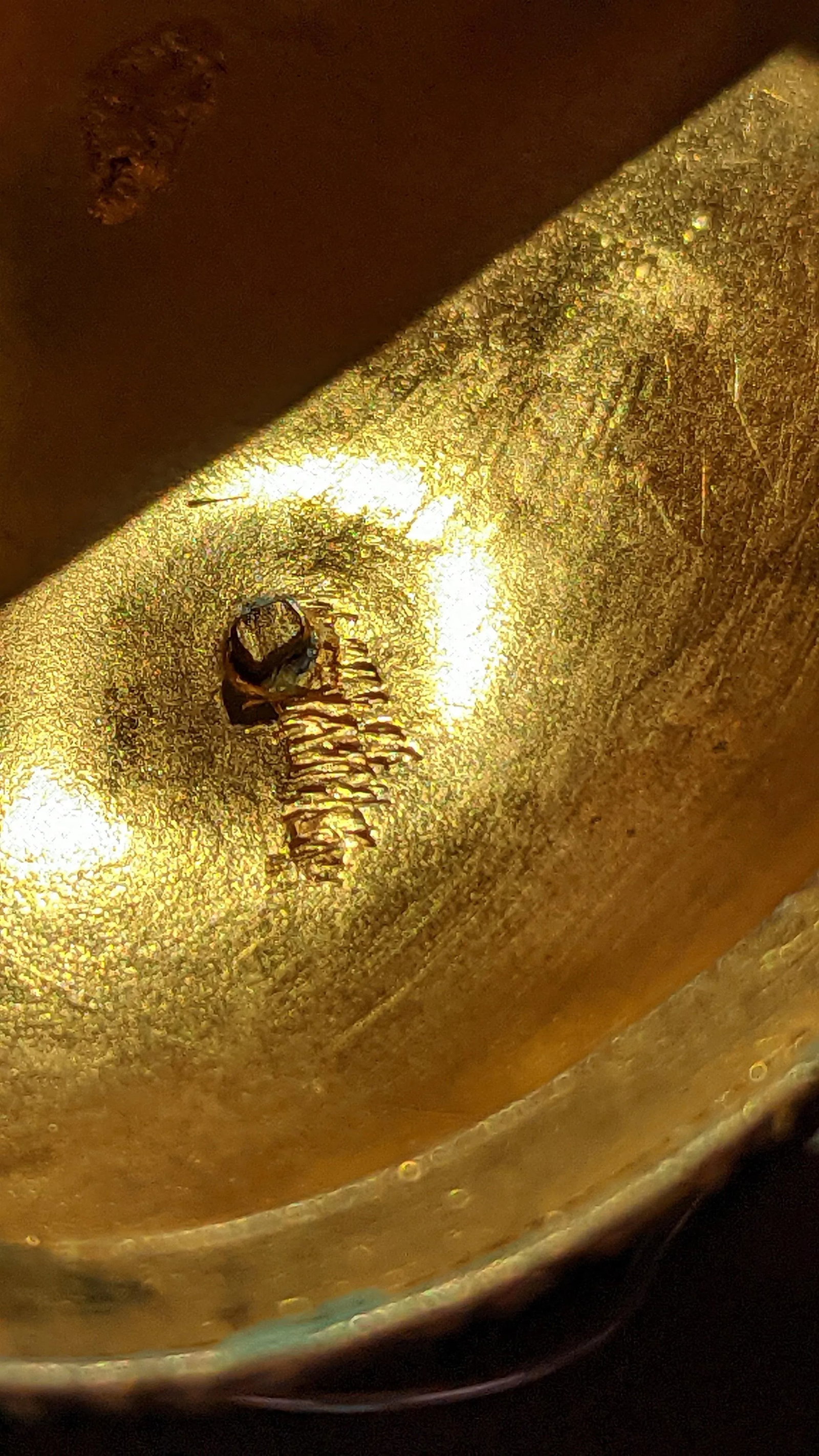 1940s Brass Egg Trinket Box Ormulu Trimmed Surprise Inside - 9