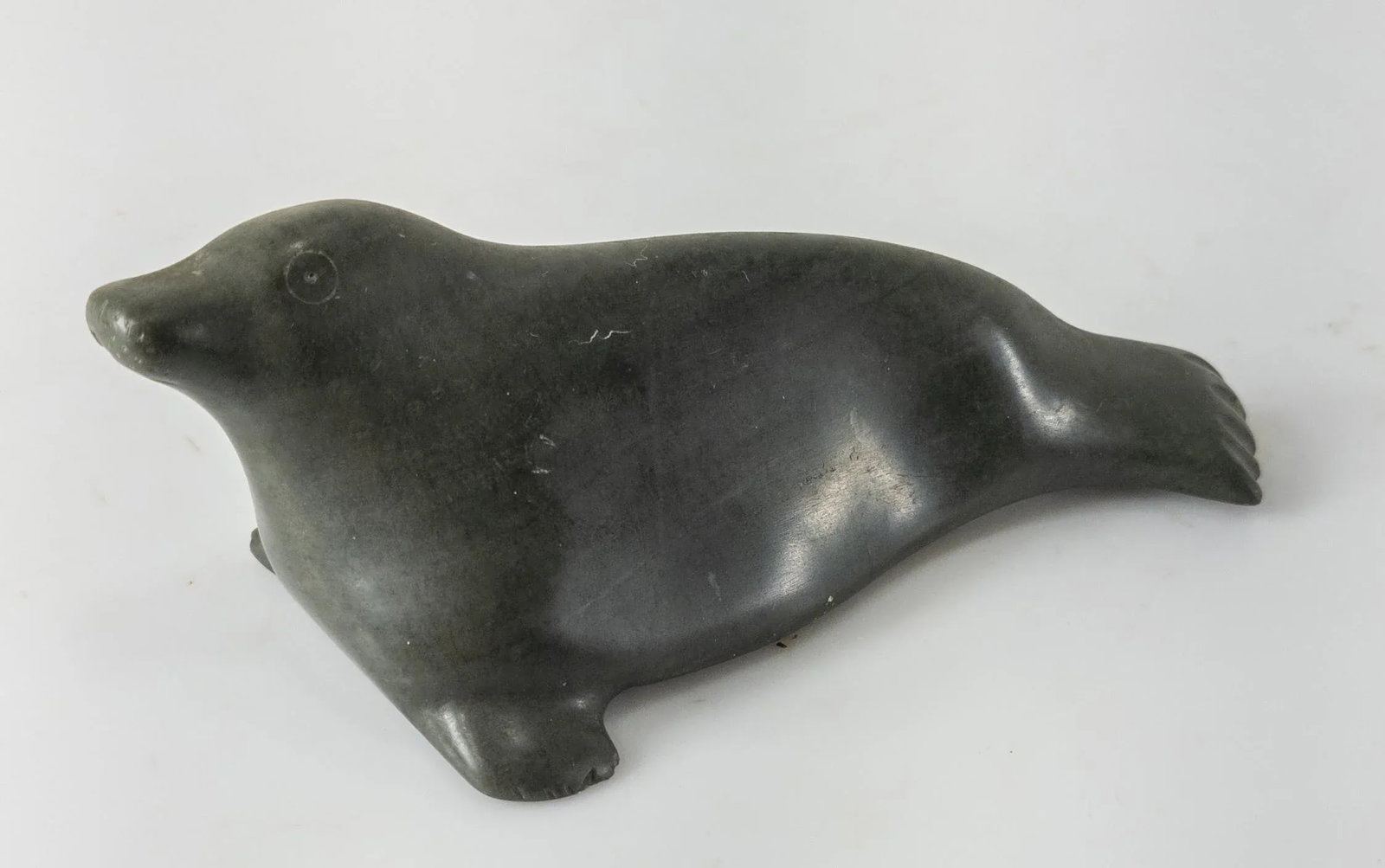 Native American Indian Inuit Serpentine Seal Carving - 10
