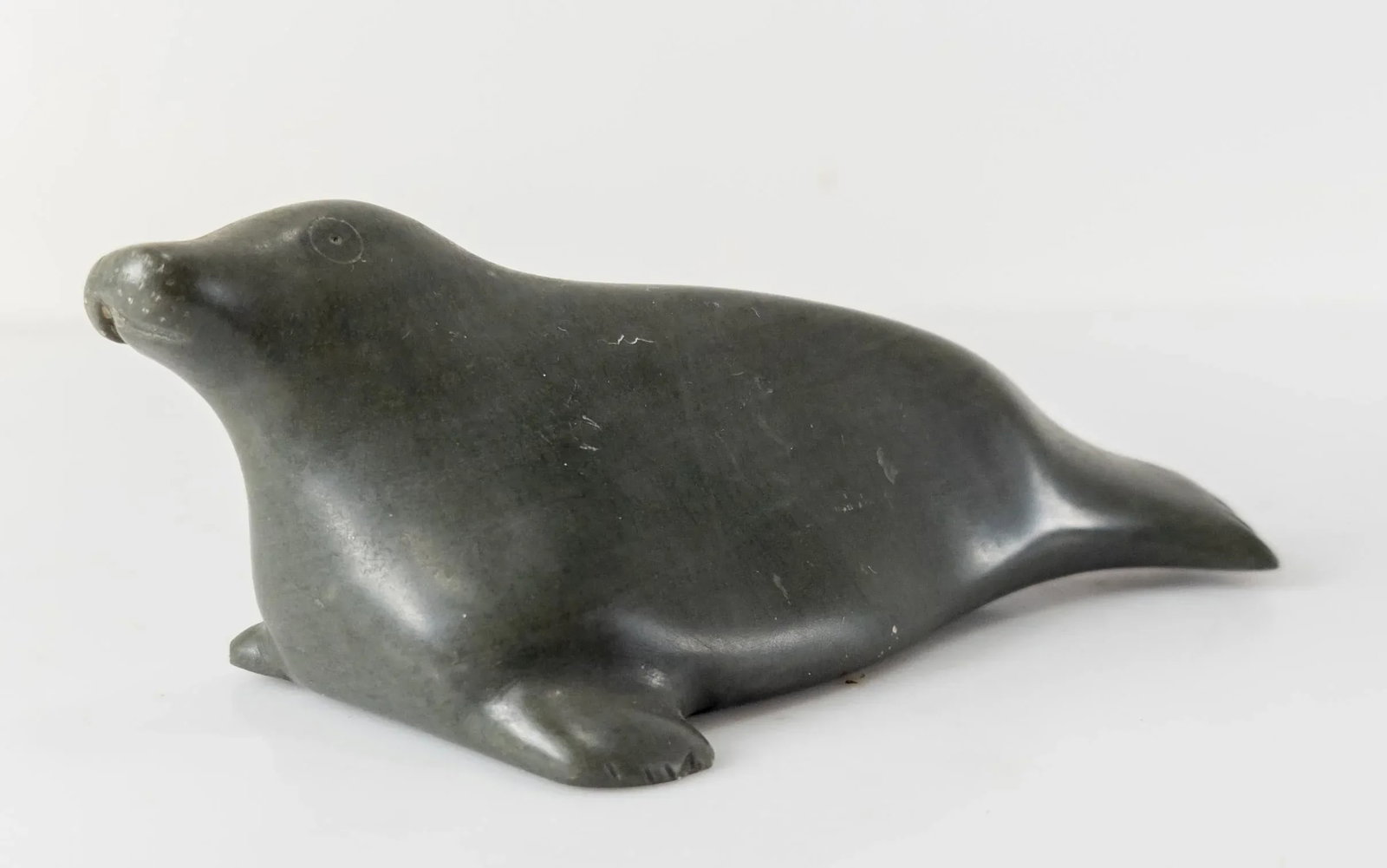Native American Indian Inuit Serpentine Seal Carving - 2