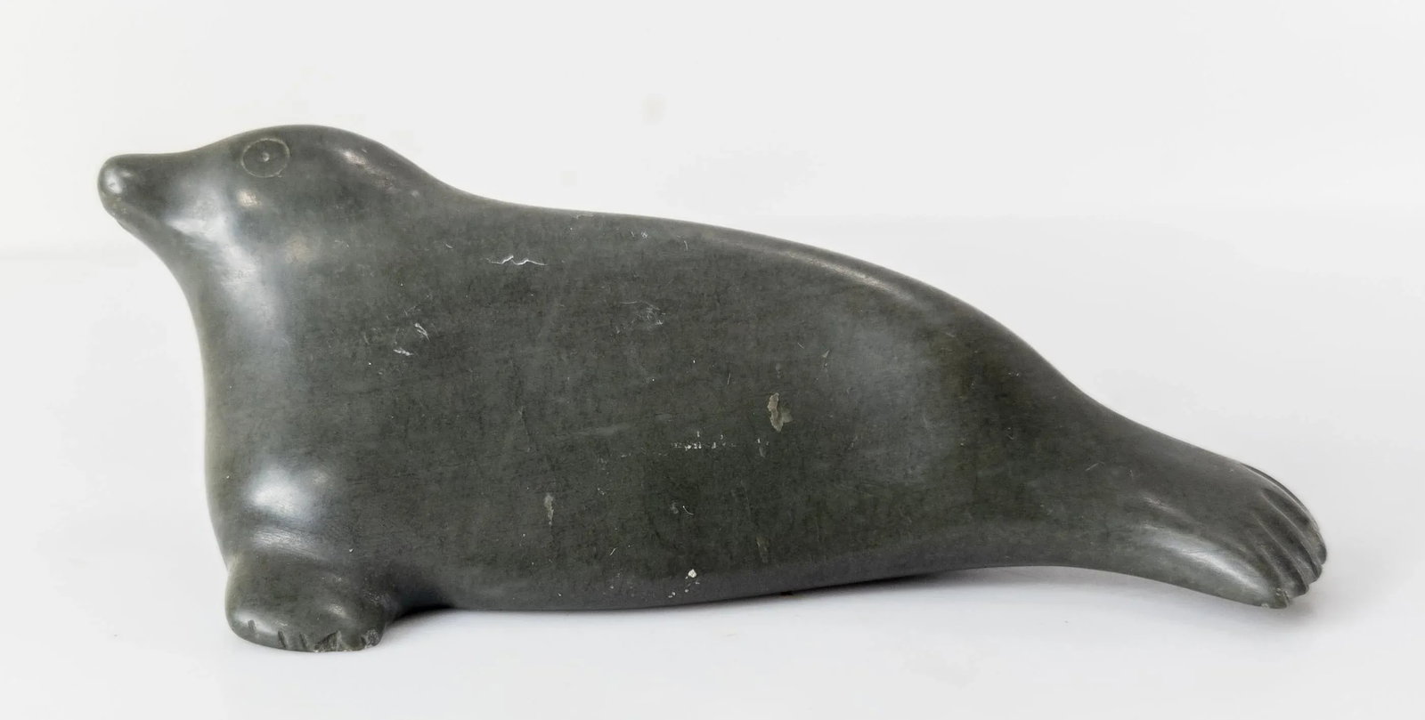Native American Indian Inuit Serpentine Seal Carving - 3