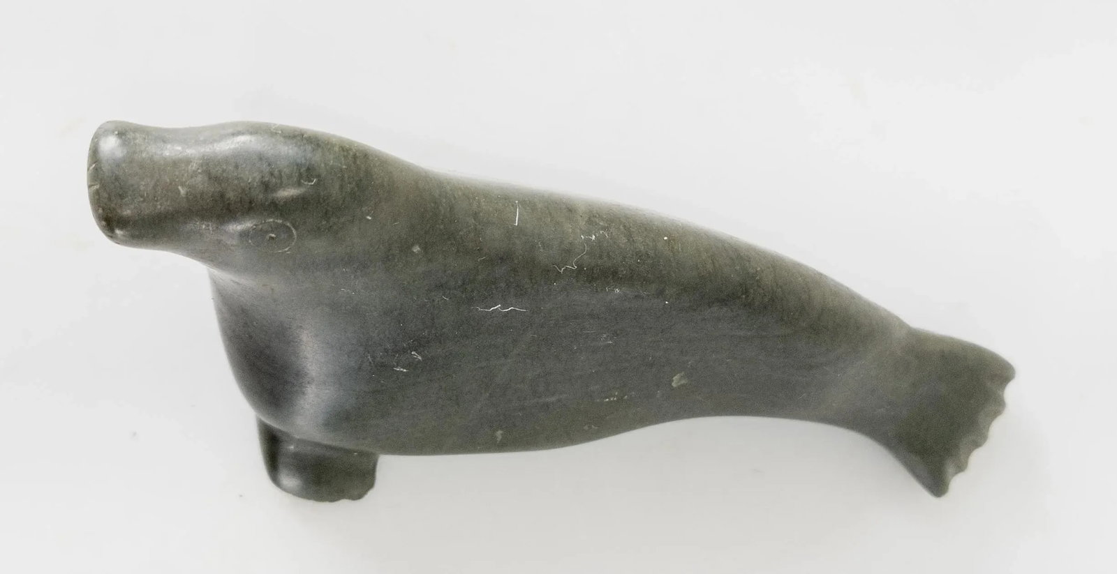 Native American Indian Inuit Serpentine Seal Carving - 7