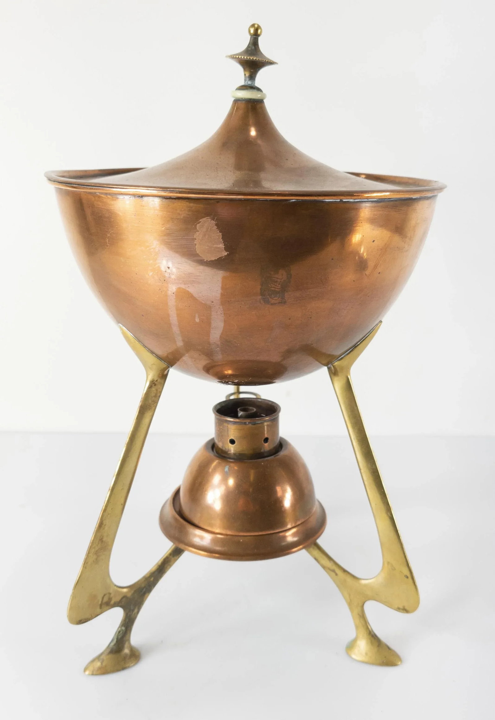Swedish Art Nouveau Copper and Brass Urn by Grillby - 4