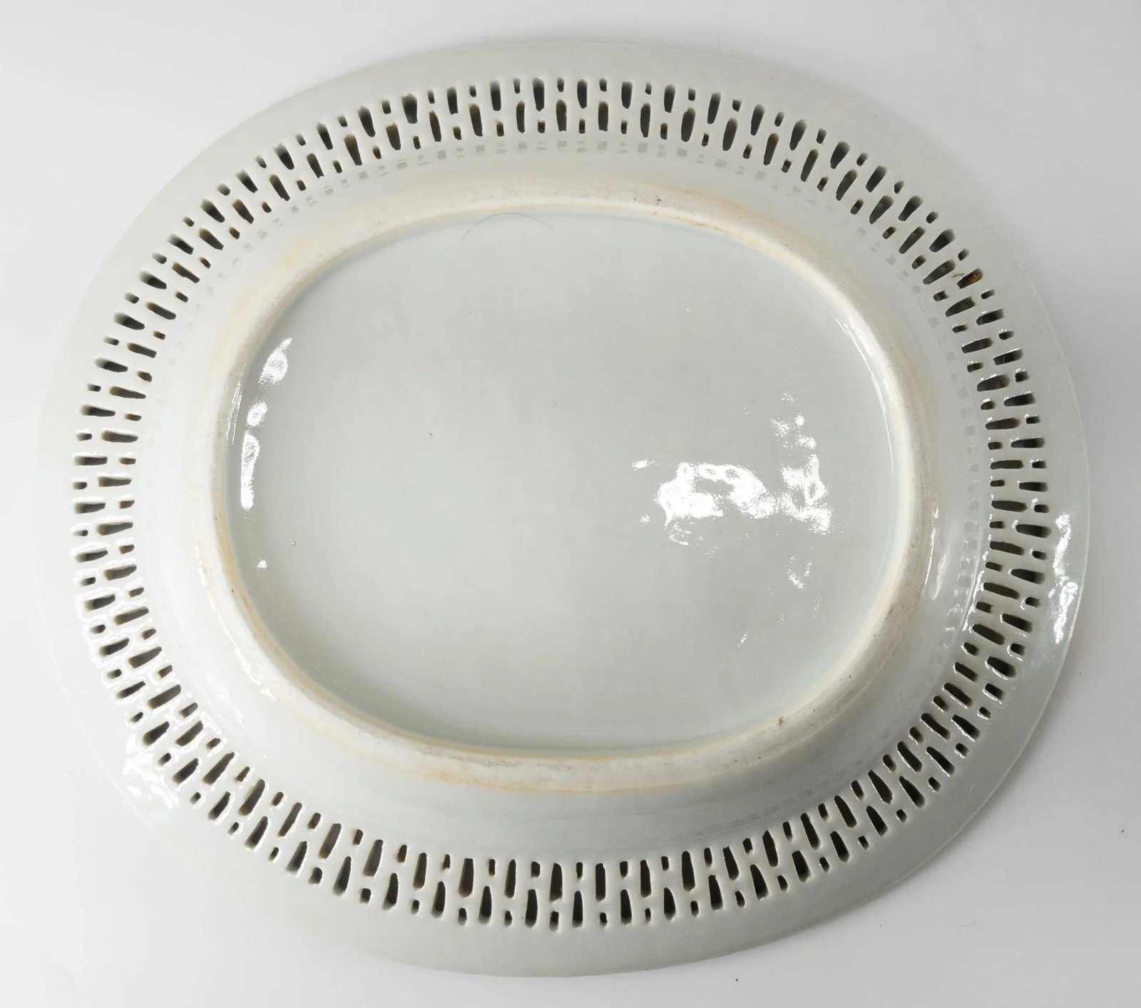 Chinese Export Chinoiserie Blue and White Basket and Tray - 12