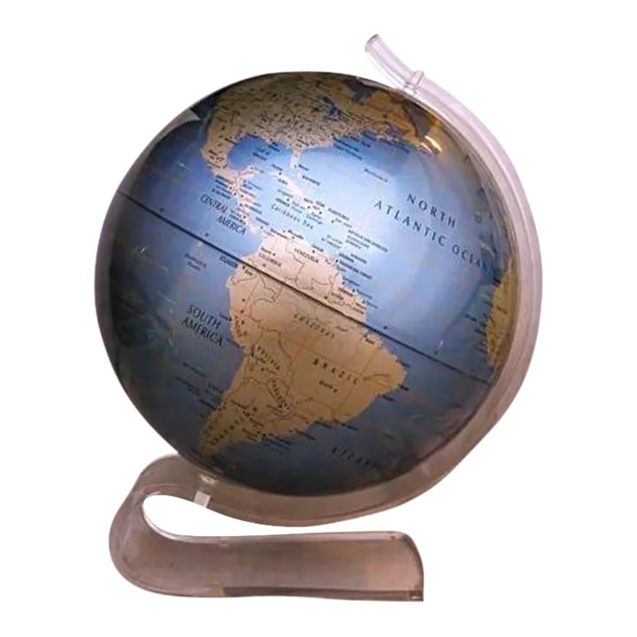 Vintage Replogle Diamond Marquise Series Globe on Lucite Stand (1 of 6)