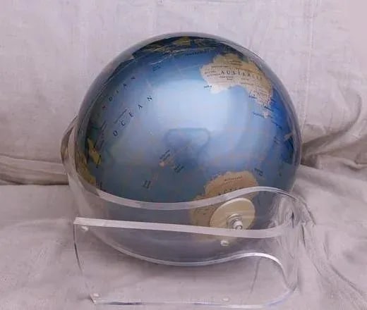 Vintage Replogle Diamond Marquise Series Globe on Lucite Stand - 3