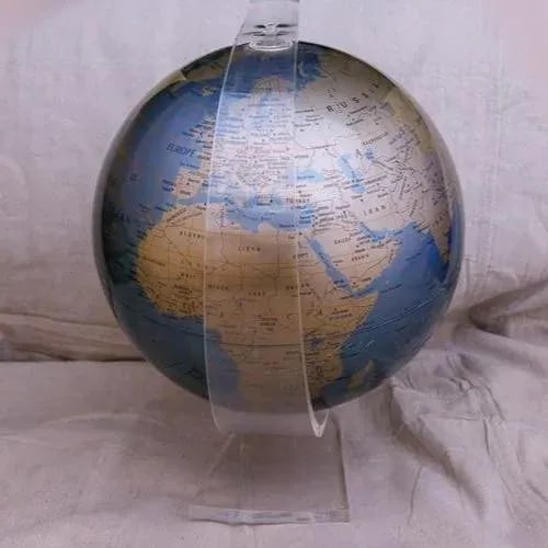Vintage Replogle Diamond Marquise Series Globe on Lucite Stand - 4