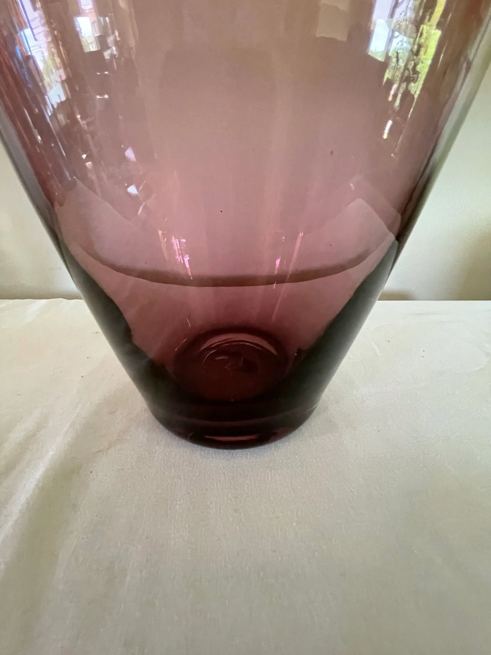 1991 Blenko Pink/Orchid Floor Vase 9021 L - 3