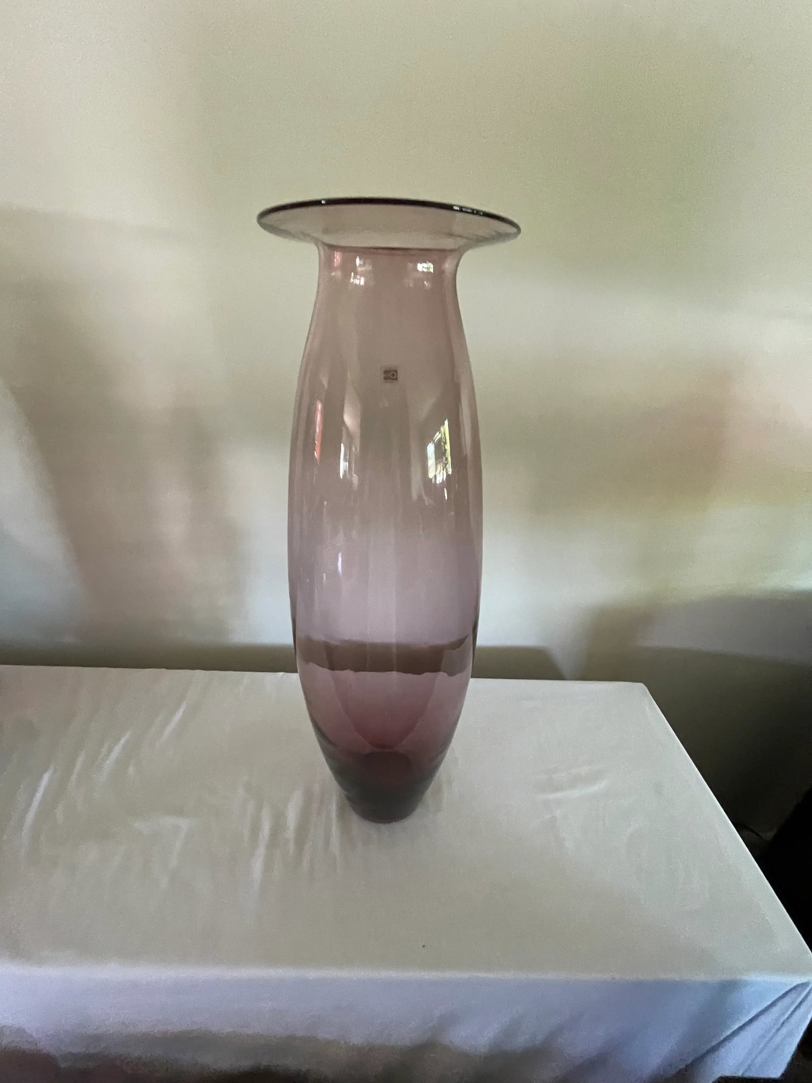 1991 Blenko Pink/Orchid Floor Vase 9021 L - 4