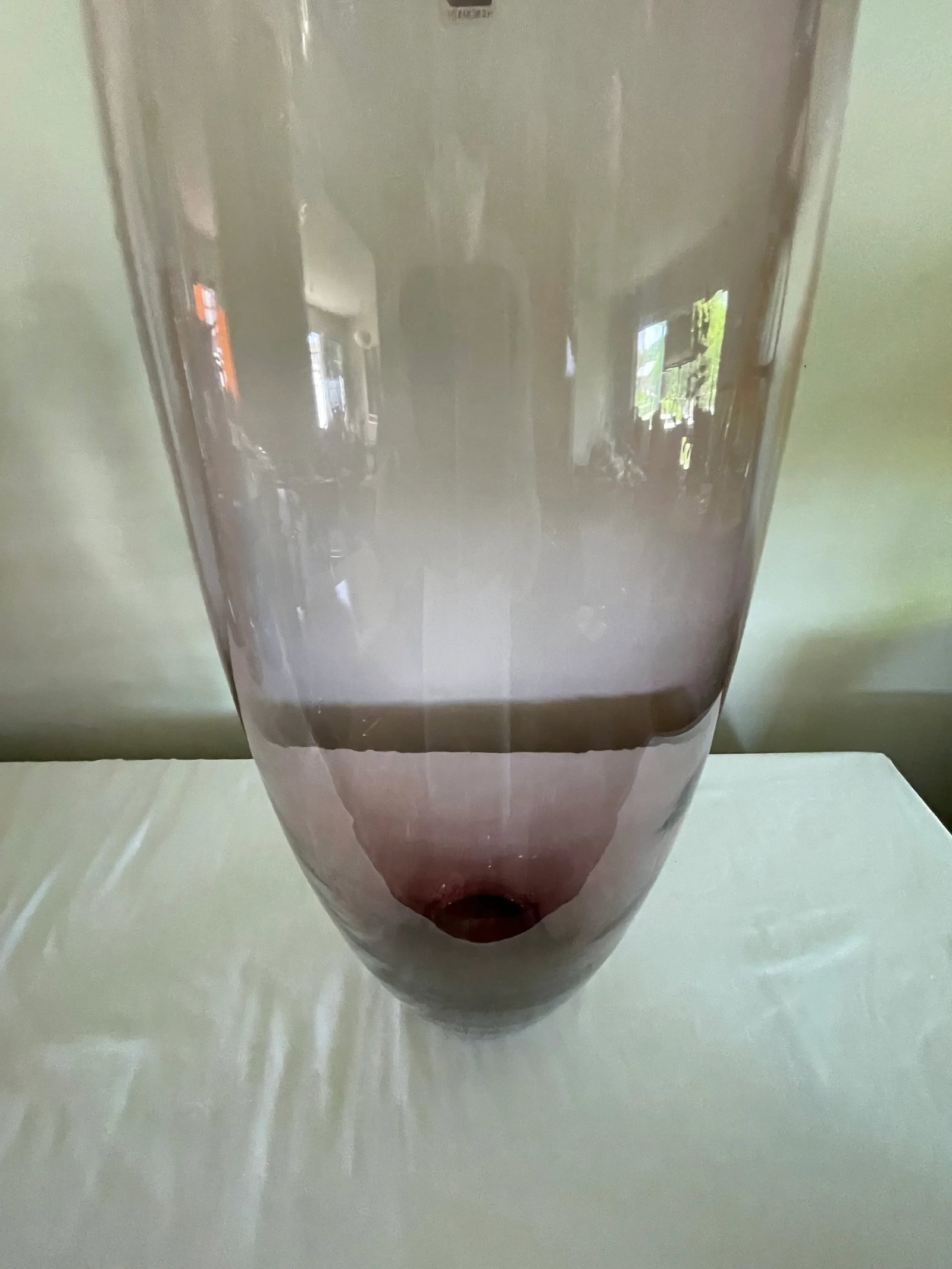 1991 Blenko Pink/Orchid Floor Vase 9021 L - 6