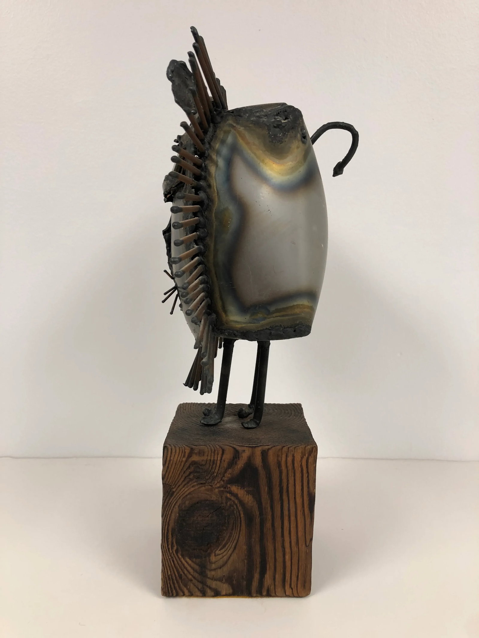 Brutalist Metal Lion Sculpture With Glass Eyes - 2