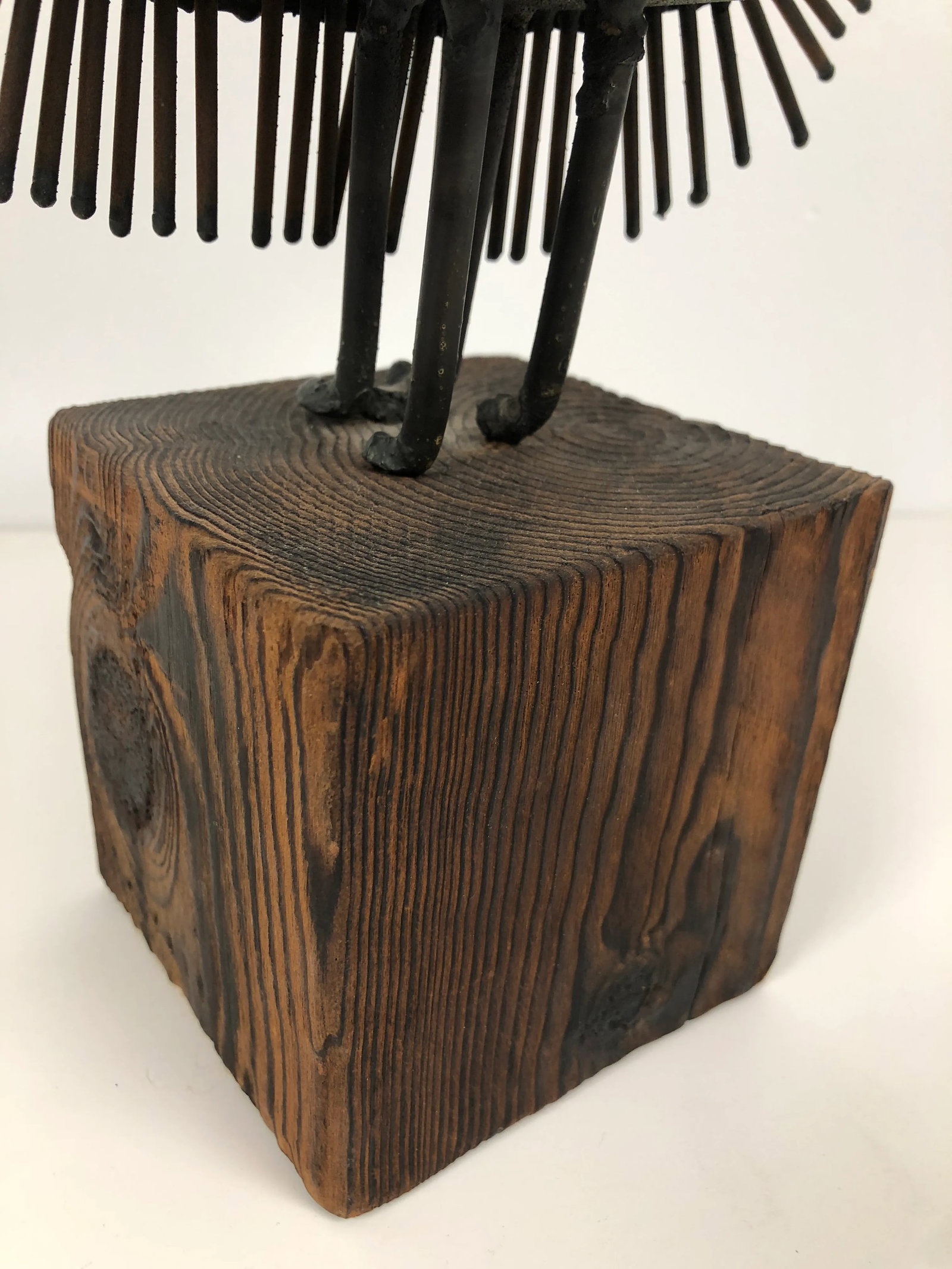 Brutalist Metal Lion Sculpture With Glass Eyes - 5