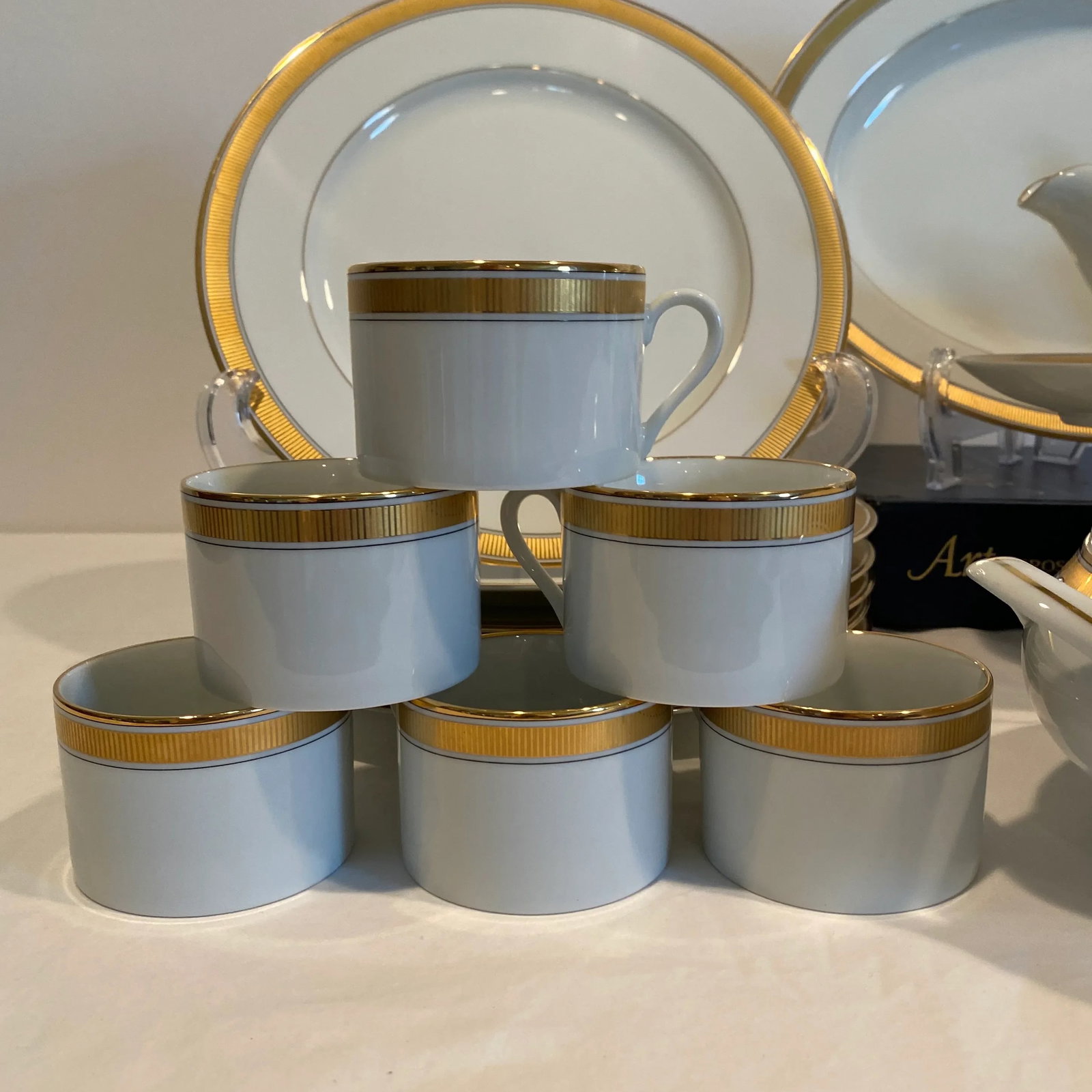 1990's Fitz and Floyd "Oak Park" Dinnerware Set- 37 Pieces - 3