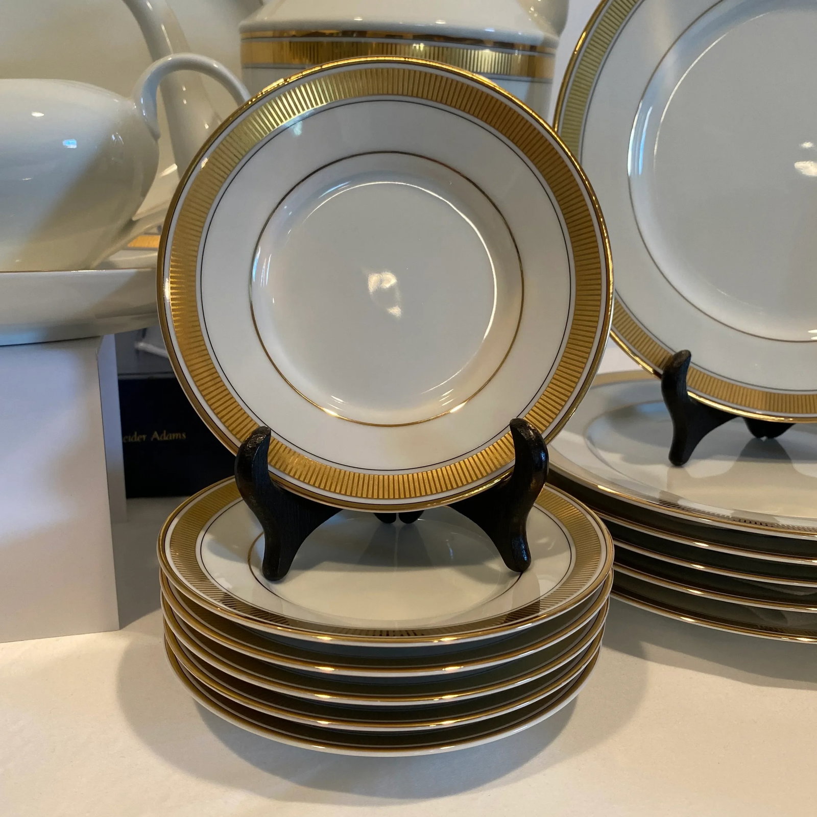 1990's Fitz and Floyd "Oak Park" Dinnerware Set- 37 Pieces - 7