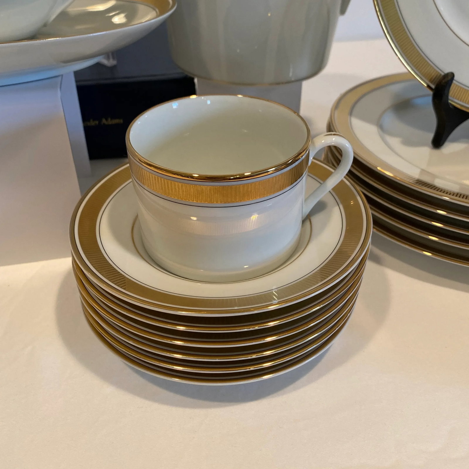 1990's Fitz and Floyd "Oak Park" Dinnerware Set- 37 Pieces - 8