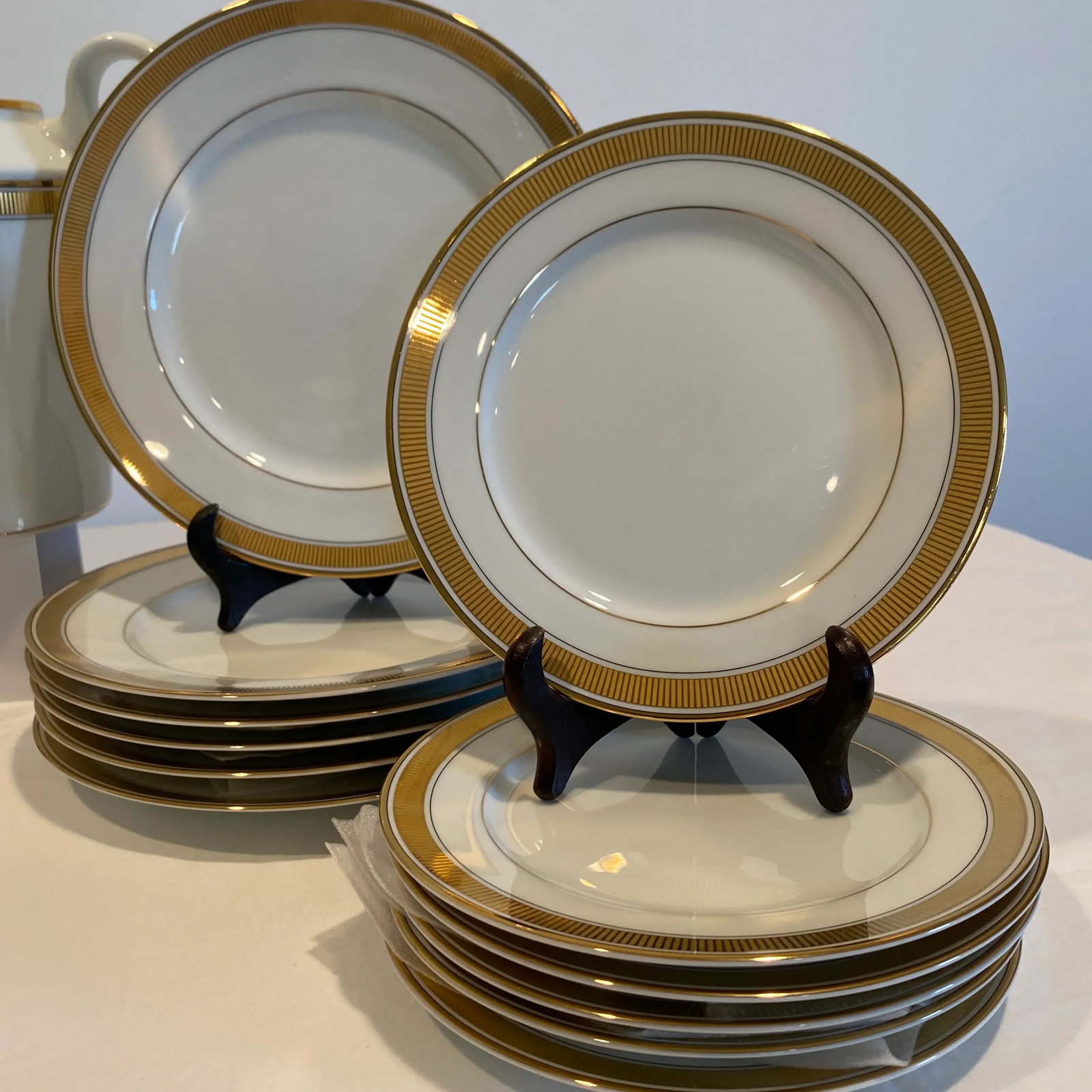 1990's Fitz and Floyd "Oak Park" Dinnerware Set- 37 Pieces - 9