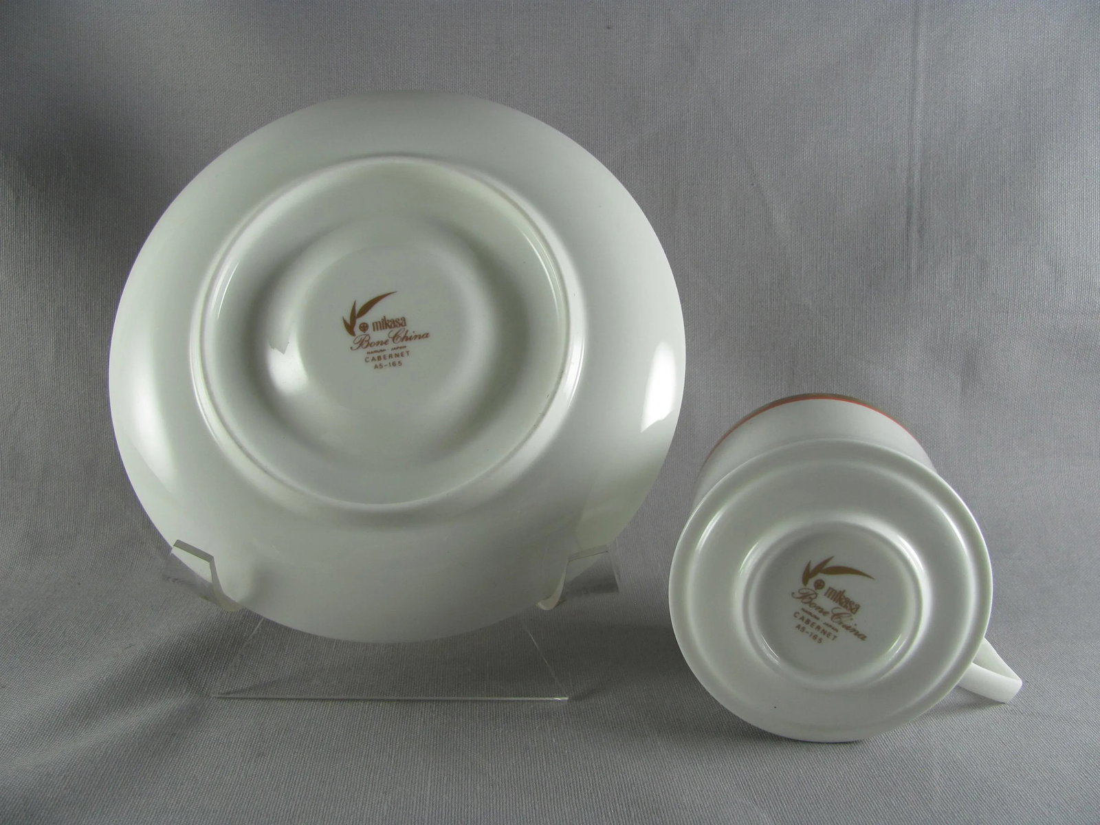 1970s Mikasa Cabernet Orange Gold Bone China Service for 4 Dinnerware - 20 Piece Set - 11
