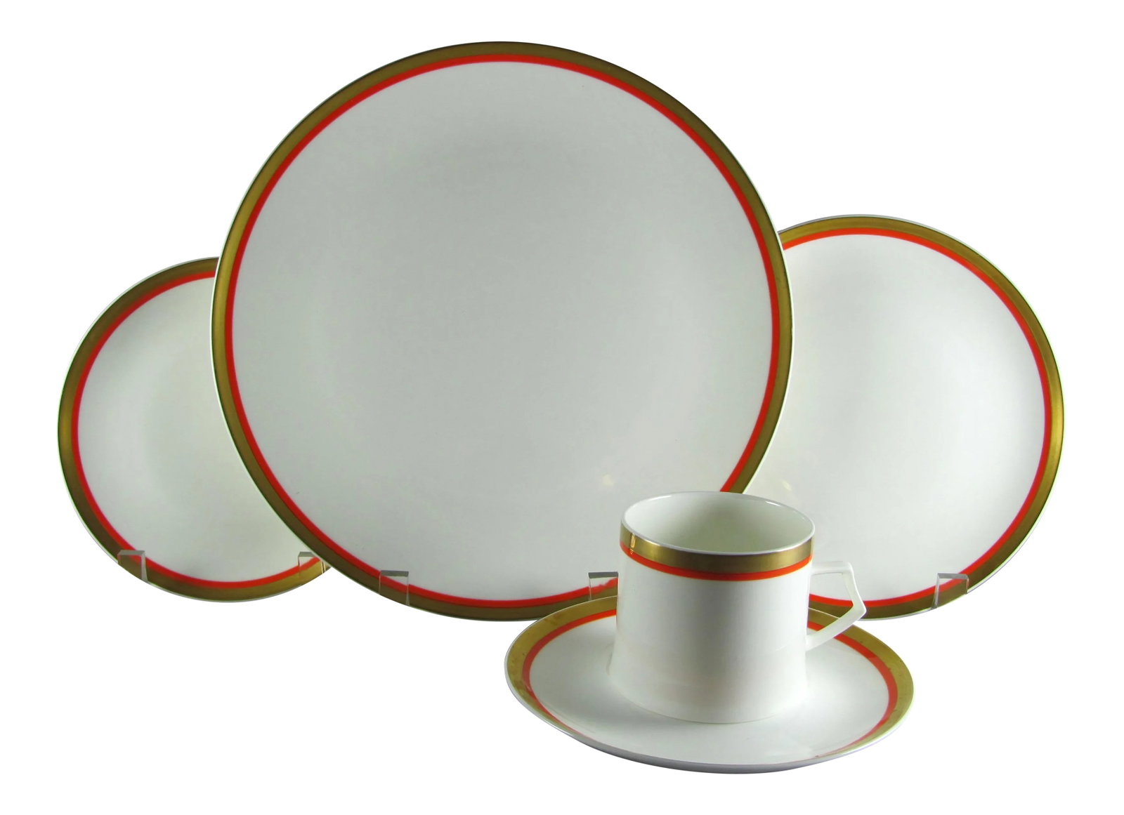 1970s Mikasa Cabernet Orange Gold Bone China Service for 4 Dinnerware - 20 Piece Set (1 of 12)