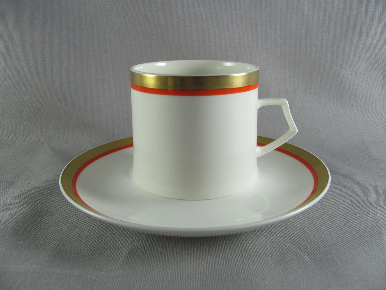 1970s Mikasa Cabernet Orange Gold Bone China Service for 4 Dinnerware - 20 Piece Set - 9