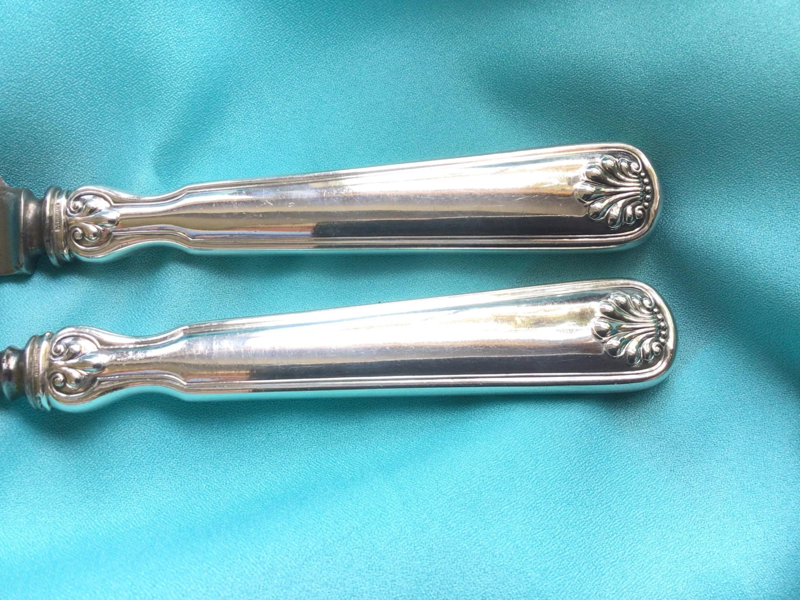 1920s Tiffany & Company Shell and Thread Sterling Silver Carving Set- 2 Pieces - 3
