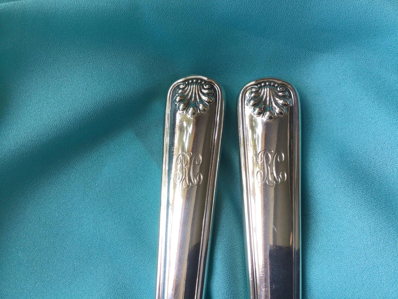1920s Tiffany & Company Shell and Thread Sterling Silver Carving Set- 2 Pieces - 6