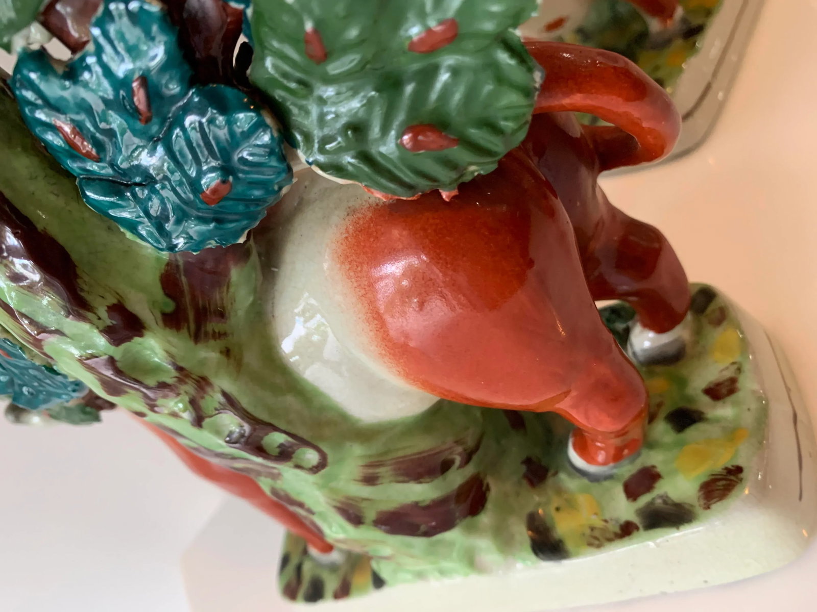 Early 20th Century Cows at Pasture Ceramic Candlesticks - a Pair - 9