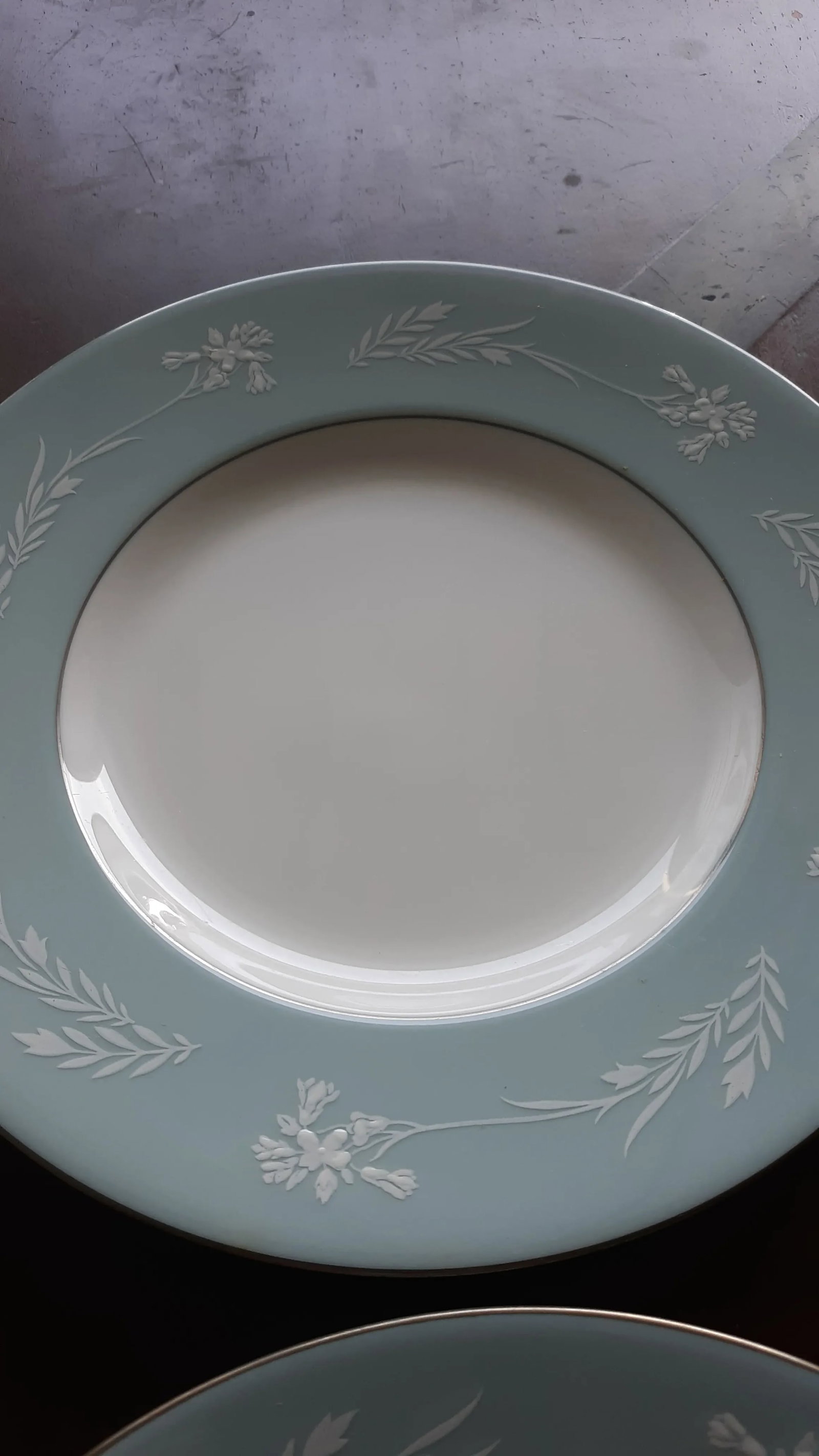 Vintage Minton of England Turquoise Cameo Salad Plates - Set of 6 - 2
