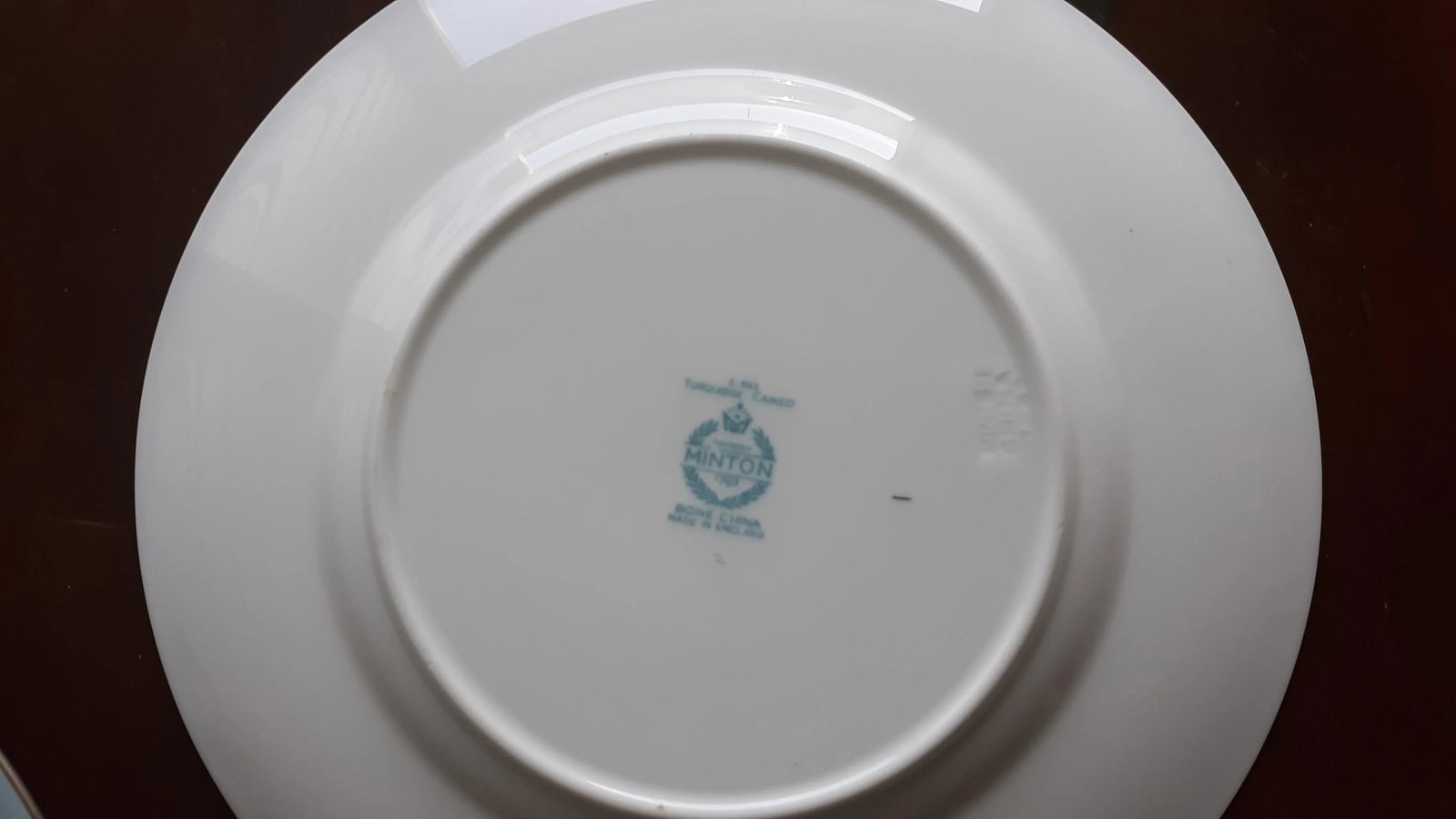 Vintage Minton of England Turquoise Cameo Salad Plates - Set of 6 - 3