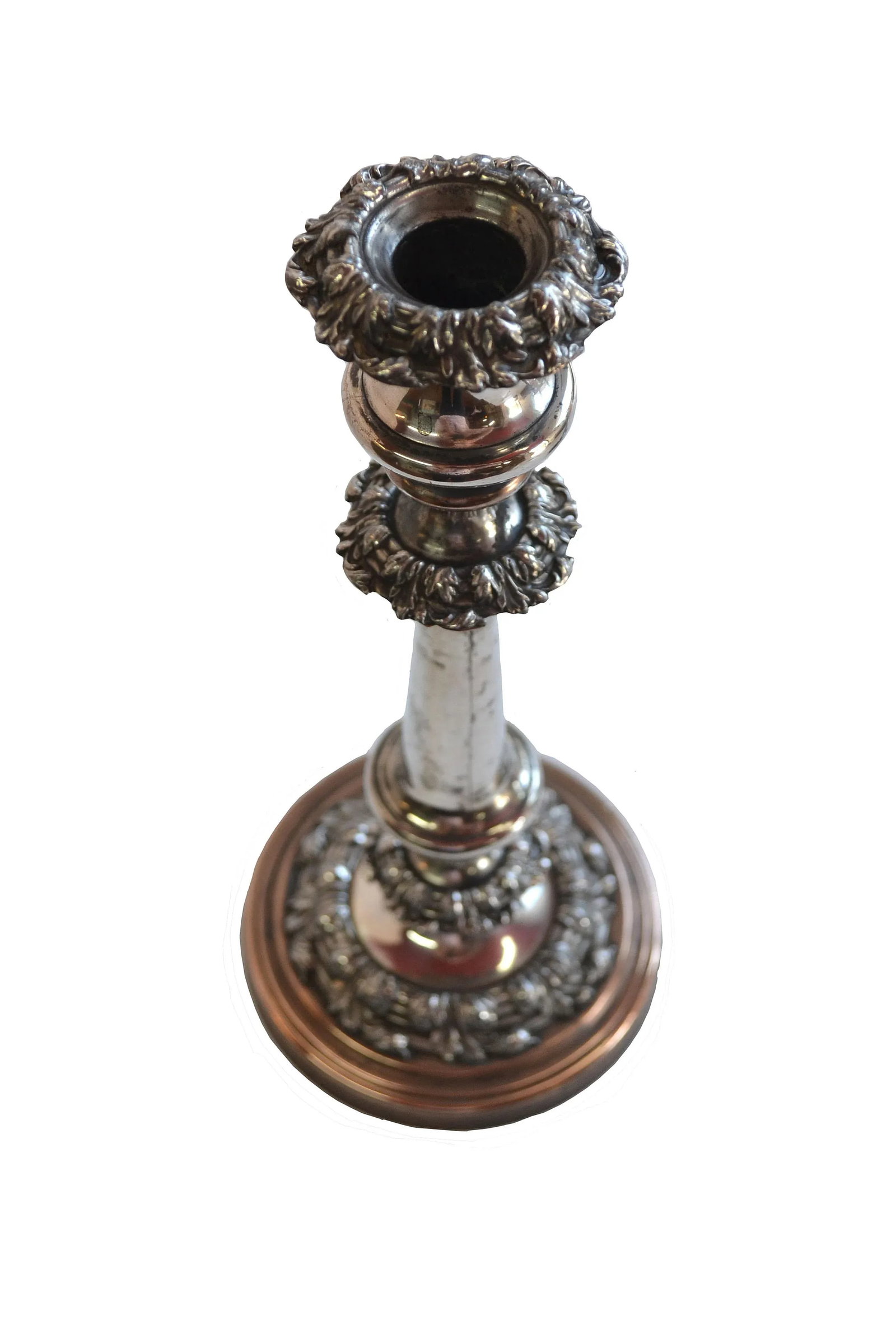 19th Century Georgian Sheffield Silverplate Candlesticks- a Pair - 2