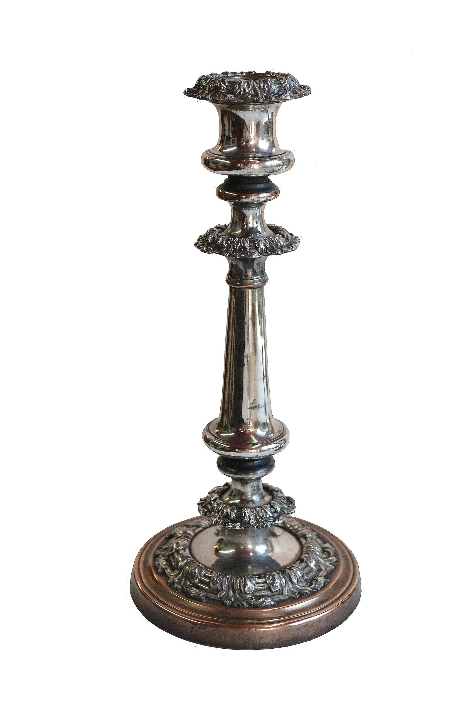 19th Century Georgian Sheffield Silverplate Candlesticks- a Pair - 3