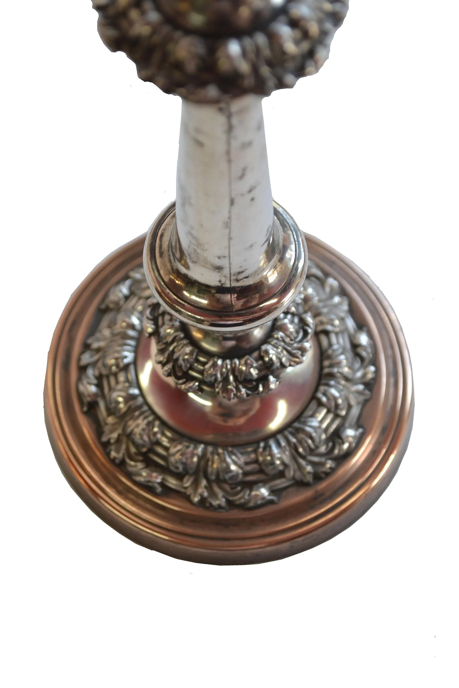 19th Century Georgian Sheffield Silverplate Candlesticks- a Pair - 4