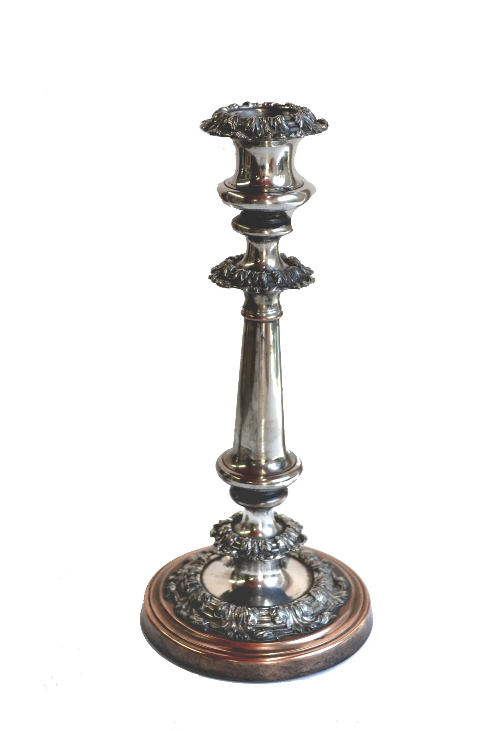 19th Century Georgian Sheffield Silverplate Candlesticks- a Pair - 5
