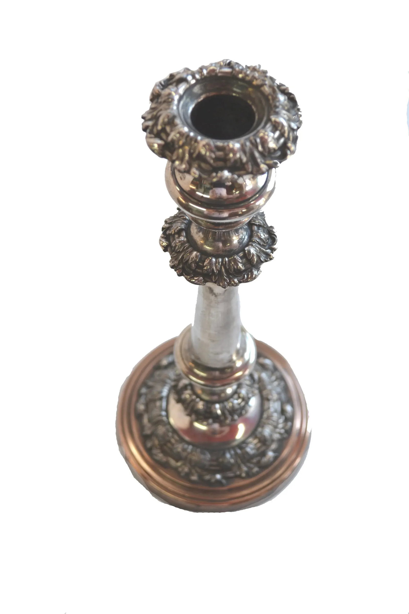 19th Century Georgian Sheffield Silverplate Candlesticks- a Pair - 6