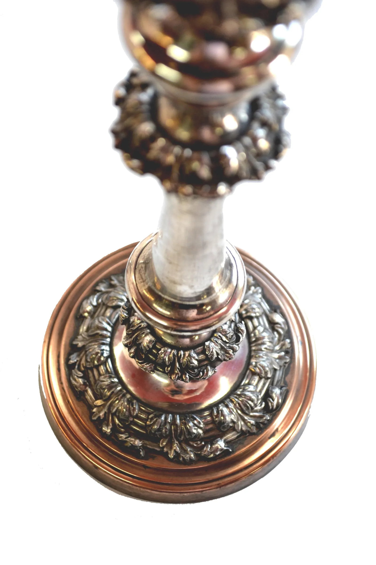 19th Century Georgian Sheffield Silverplate Candlesticks- a Pair - 9